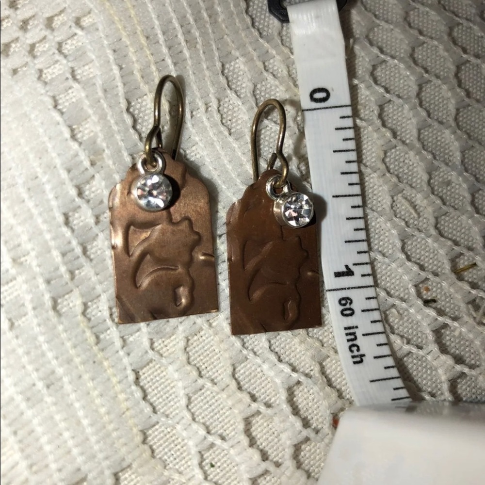 Handmade/stamped earrings 1 1/4” length